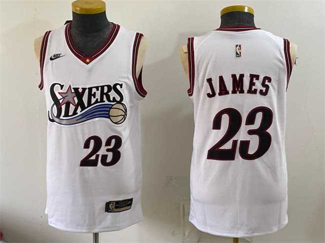 Men's Philadelphia 76ers #23 LeBron James White 2026 Classic Edition Stitched Jersey,We sell and wholesale Men's Philadelphia 76ers #23 LeBron James White 2026 Classic Edition Stitched Jersey on line form chian!